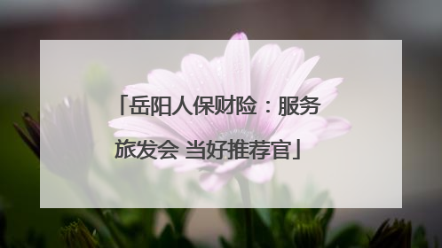 岳阳人保财险：服务旅发会 当好推荐官
