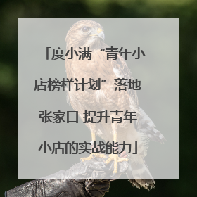 度小满“青年小店榜样计划”落地张家口 提升青年小店的实战能力