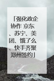 强化政企协作 京东、苏宁、美团、饿了么、快手齐聚郑州签约