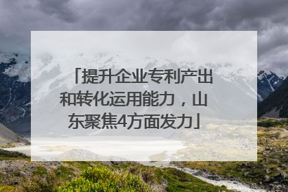 提升企业专利产出和转化运用能力，山东聚焦4方面发力
