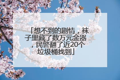想不到的剧情，袜子里藏了数万元金器，民警翻了近20个垃圾桶找到