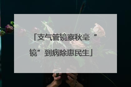 支气管镜察秋毫“镜”到病除惠民生