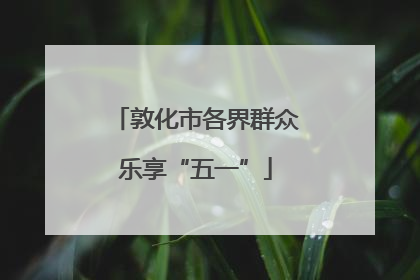 敦化市各界群众乐享“五一”