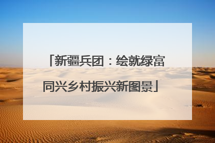 新疆兵团：绘就绿富同兴乡村振兴新图景