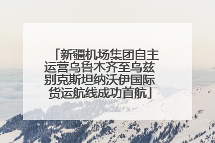 新疆机场集团自主运营乌鲁木齐至乌兹别克斯坦纳沃伊国际货运航线成功首航
