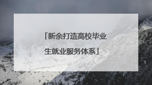 新余打造高校毕业生就业服务体系