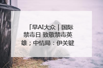 早AI大众｜国际禁毒日 致敬禁毒英雄；中情局：伊关键核设施被摧毁