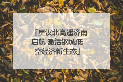 星汉北高遥济南启航 激活钢城低空经济新生态