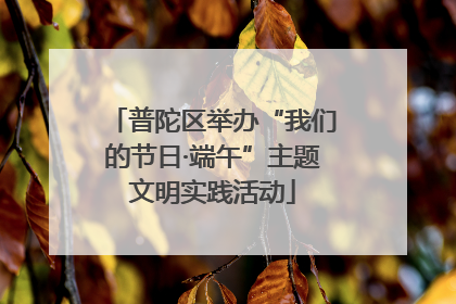 普陀区举办“我们的节日·端午”主题文明实践活动