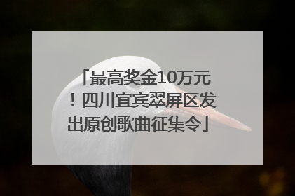 最高奖金10万元！四川宜宾翠屏区发出原创歌曲征集令