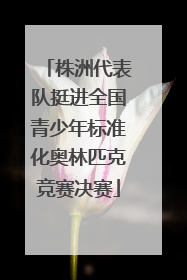 株洲代表队挺进全国青少年标准化奥林匹克竞赛决赛