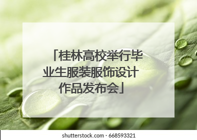 桂林高校举行毕业生服装服饰设计作品发布会