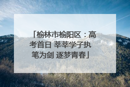 榆林市榆阳区：高考首日 莘莘学子执笔为剑 逐梦青春