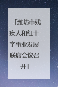 潍坊市残疾人和红十字事业发展联席会议召开