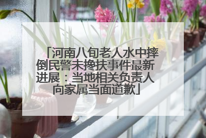 河南八旬老人水中摔倒民警未搀扶事件最新进展：当地相关负责人向家属当面道歉