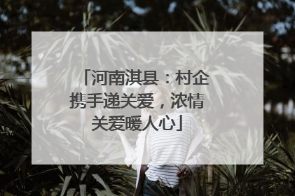 河南淇县：村企携手递关爱，浓情关爱暖人心