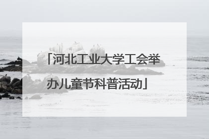 河北工业大学工会举办儿童节科普活动