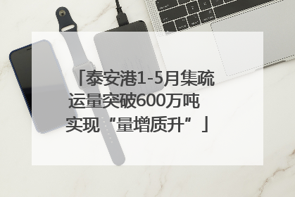 泰安港1-5月集疏运量突破600万吨 实现“量增质升”