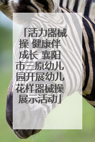 活力器械操 健康伴成长 襄阳市三原幼儿园开展幼儿花样器械操展示活动