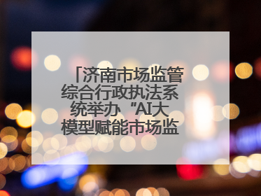 济南市场监管综合行政执法系统举办“AI大模型赋能市场监管”专题培训