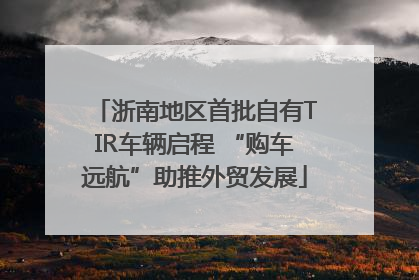 浙南地区首批自有TIR车辆启程 “购车远航”助推外贸发展