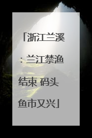 浙江兰溪：兰江禁渔结束 码头鱼市又兴