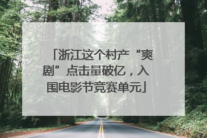 浙江这个村产“爽剧”点击量破亿，入围电影节竞赛单元
