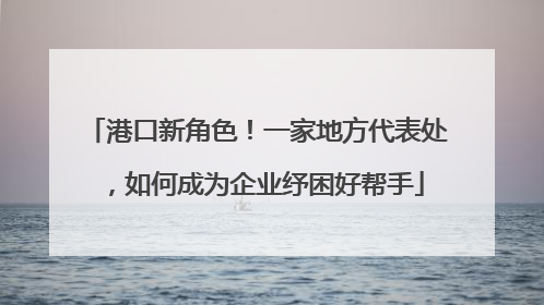 港口新角色！一家地方代表处，如何成为企业纾困好帮手