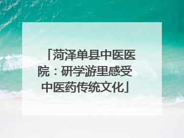 菏泽单县中医医院：研学游里感受中医药传统文化