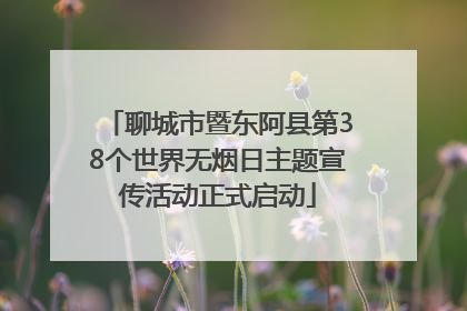 聊城市暨东阿县第38个世界无烟日主题宣传活动正式启动