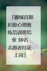 聊城首期积极心理教练培训班结业 30名志愿者持证上岗