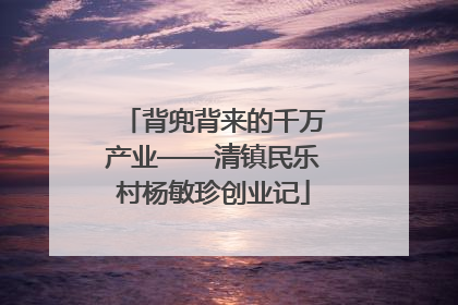 背兜背来的千万产业——清镇民乐村杨敏珍创业记