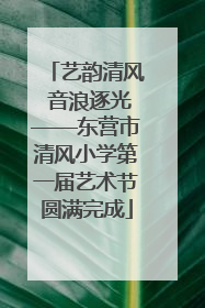 艺韵清风 音浪逐光——东营市清风小学第一届艺术节圆满完成