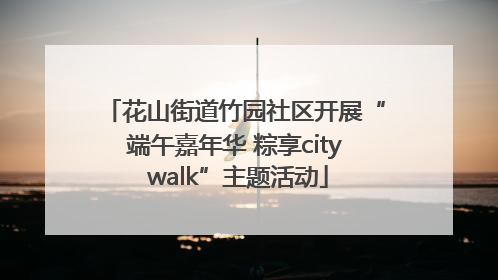 花山街道竹园社区开展“端午嘉年华 粽享city walk”主题活动