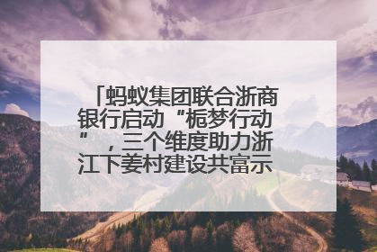 蚂蚁集团联合浙商银行启动“栀梦行动”，三个维度助力浙江下姜村建设共富示范区示范点