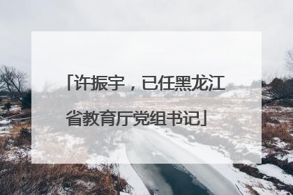 许振宇，已任黑龙江省教育厅党组书记