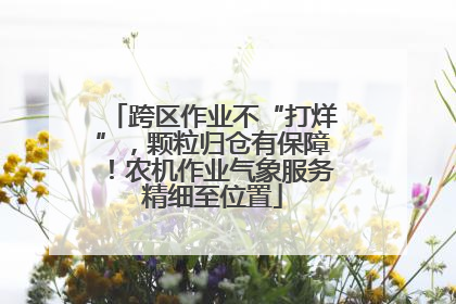 跨区作业不“打烊”，颗粒归仓有保障！农机作业气象服务精细至位置