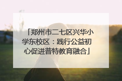 郑州市二七区兴华小学东校区：践行公益初心促进普特教育融合