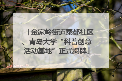 金家岭街道泰都社区、青岛大学“科普创意活动基地”正式揭牌