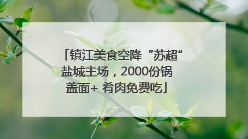 镇江美食空降“苏超”盐城主场，2000份锅盖面+ 肴肉免费吃