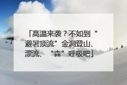 高温来袭？不如到“避暑顶流”金洞登山、漂流、“森”呼吸吧