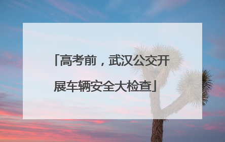 高考前，武汉公交开展车辆安全大检查