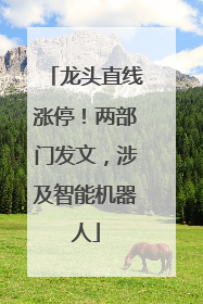 龙头直线涨停！两部门发文，涉及智能机器人