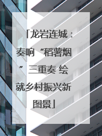 龙岩连城：奏响“稻薯烟”三重奏 绘就乡村振兴新图景