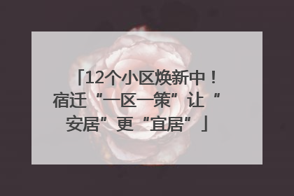 12个小区焕新中！宿迁“一区一策”让“安居”更“宜居”