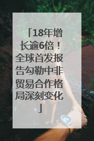 18年增长逾6倍！全球首发报告勾勒中非贸易合作格局深刻变化
