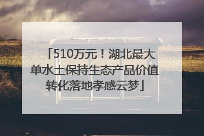 510万元！湖北最大单水土保持生态产品价值转化落地孝感云梦