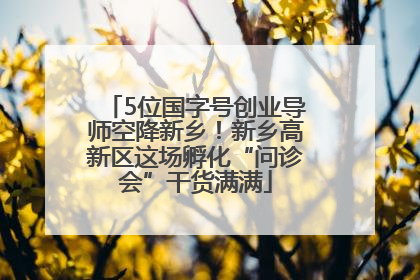 5位国字号创业导师空降新乡！新乡高新区这场孵化“问诊会”干货满满