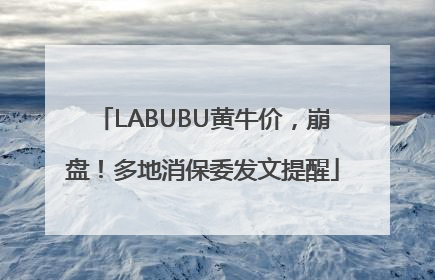 LABUBU黄牛价，崩盘！多地消保委发文提醒